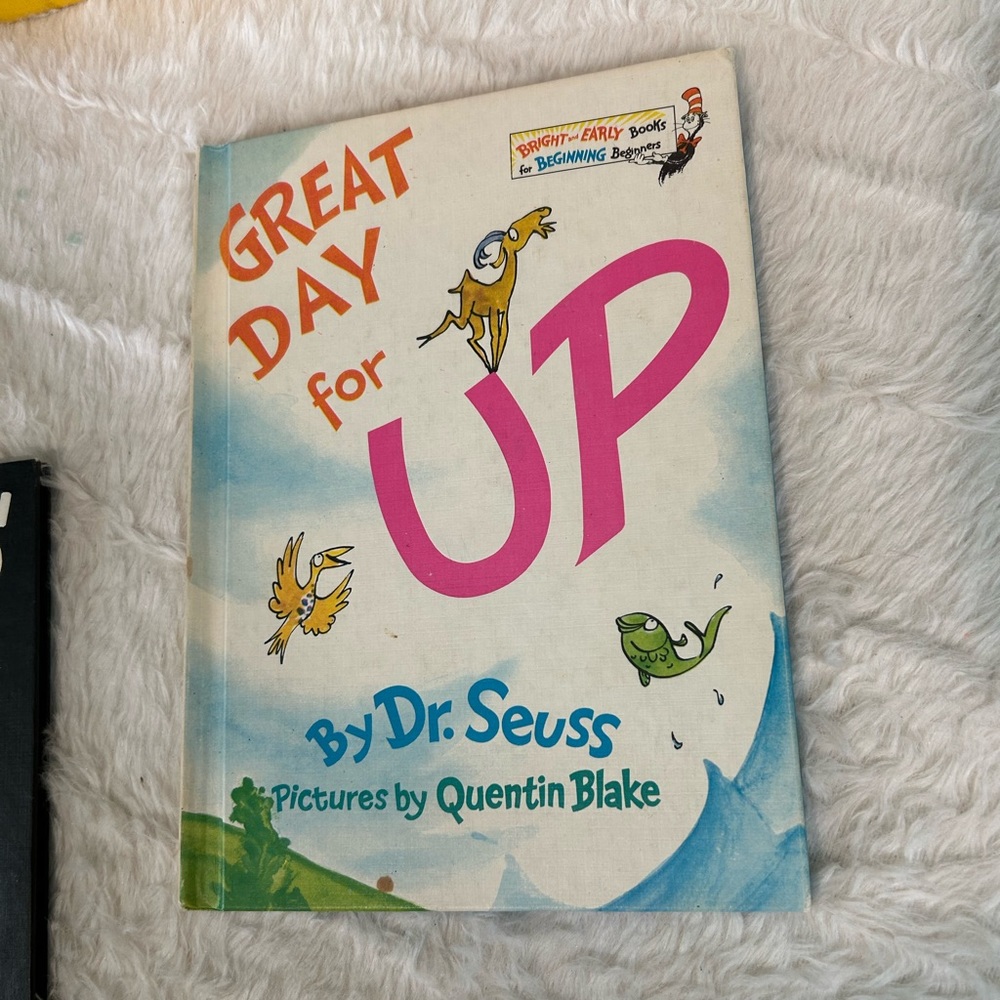 Vintage 1974 Dr Suess book Great day for Up ..great condition